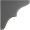 Ekena Millwork 1 3/4"W x 7 1/2"D x 7 1/2"H Stratford Wood Vintage Decor Bracket, Black BKTWD02X08X08STBL - alternate 2